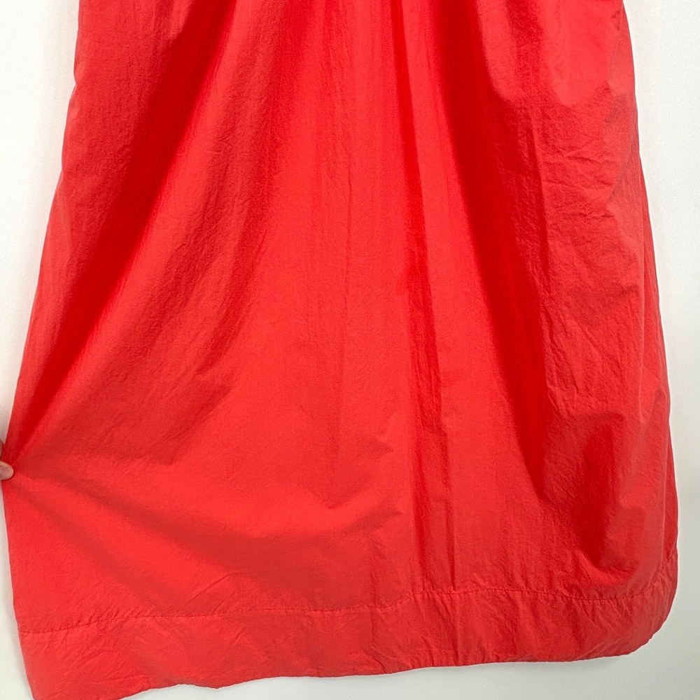 Marine Layer Emery Poplin Midi Dress Puff Sleeve Smocked Coral Pima Cotton Med - Picture 10 of 15
